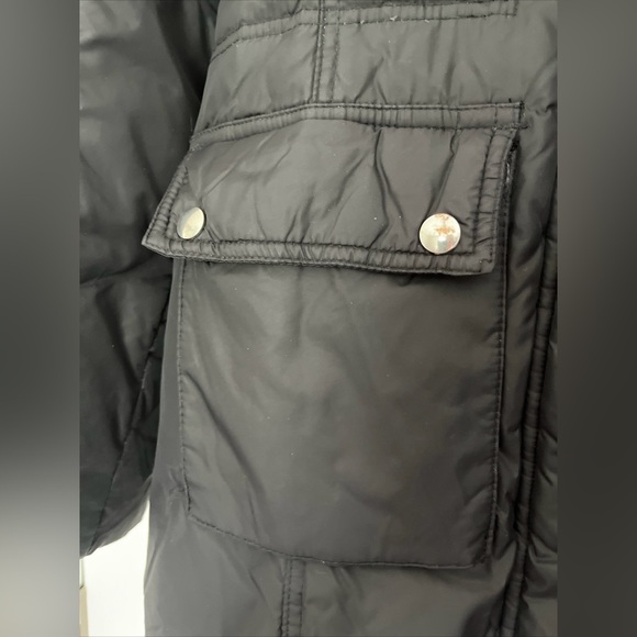Saks Fifth Avenue Black Quilted Puffer Coat Down Filled Women's Size Xs C - Picture 5 of 15